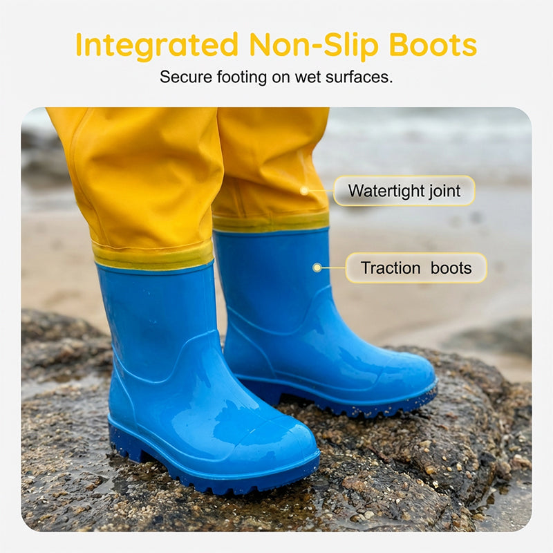 Waders a Salopette Impermeabili per Bambini con Stivali