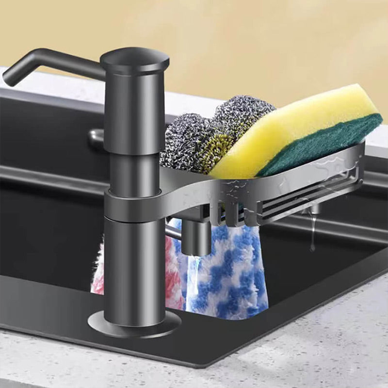 ⏰SCONTO DEL 50% A TEMPO LIMITATO! 🧼🚰 Basta cercare quella scomoda bottiglia di sapone: questo dispenser integrato eroga il sapone quando serve, senza ingombro né fuoriuscite. 🍽️