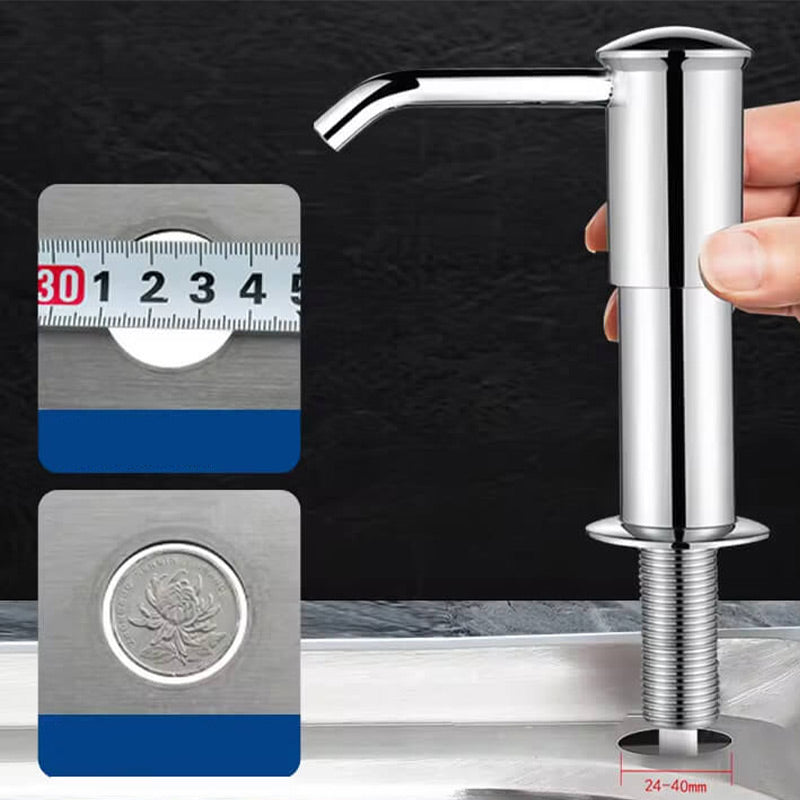 ⏰SCONTO DEL 50% A TEMPO LIMITATO! 🧼🚰 Basta cercare quella scomoda bottiglia di sapone: questo dispenser integrato eroga il sapone quando serve, senza ingombro né fuoriuscite. 🍽️