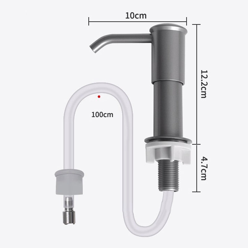 ⏰SCONTO DEL 50% A TEMPO LIMITATO! 🧼🚰 Basta cercare quella scomoda bottiglia di sapone: questo dispenser integrato eroga il sapone quando serve, senza ingombro né fuoriuscite. 🍽️