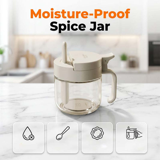 Portable Spice Jar with Spoon Holder