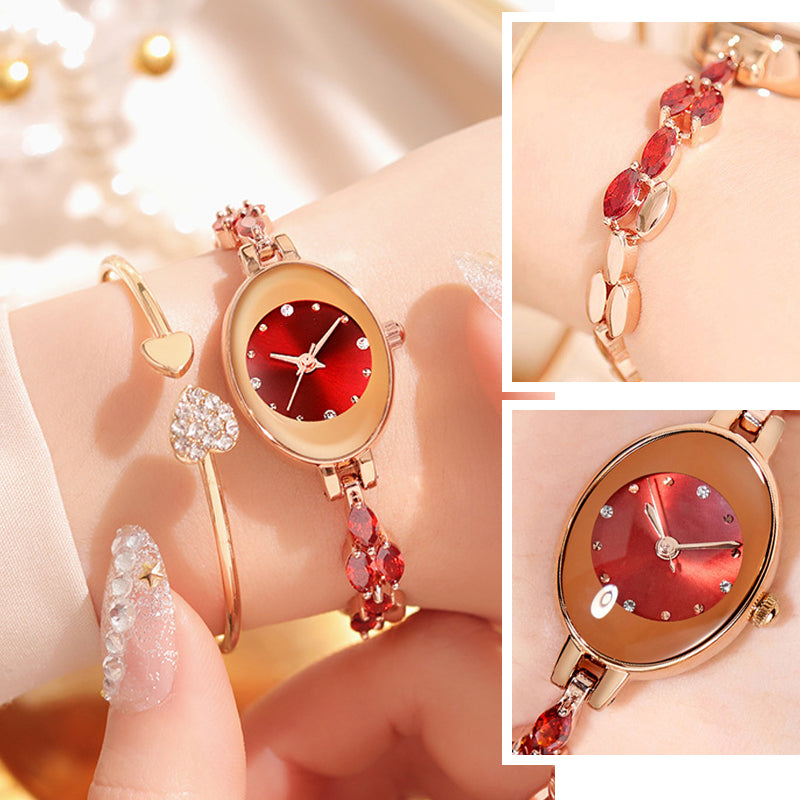 Orologio da polso da donna con zirconi colorati
