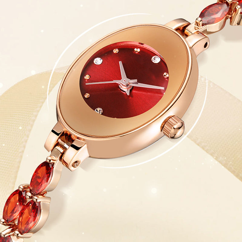 Orologio da polso da donna con zirconi colorati