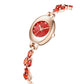 Orologio da polso da donna con zirconi colorati
