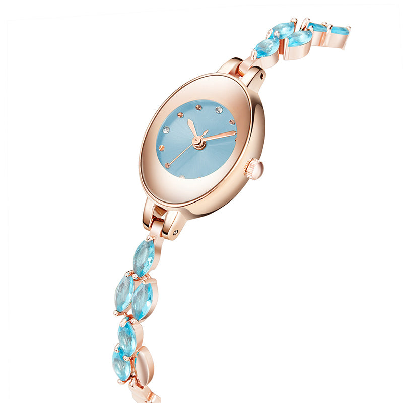 Orologio da polso da donna con zirconi colorati