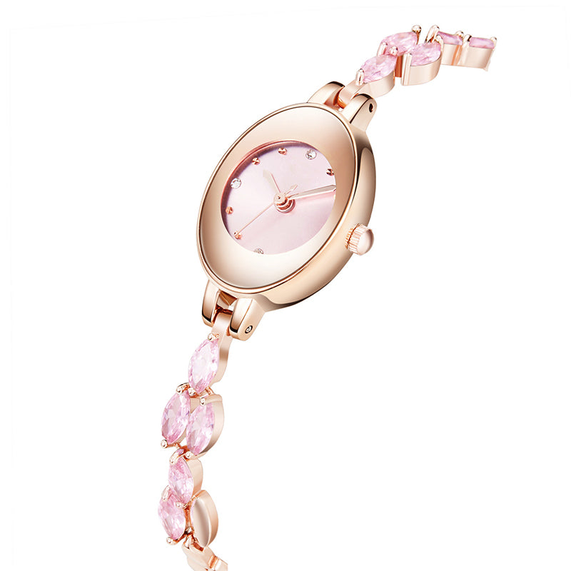 Orologio da polso da donna con zirconi colorati