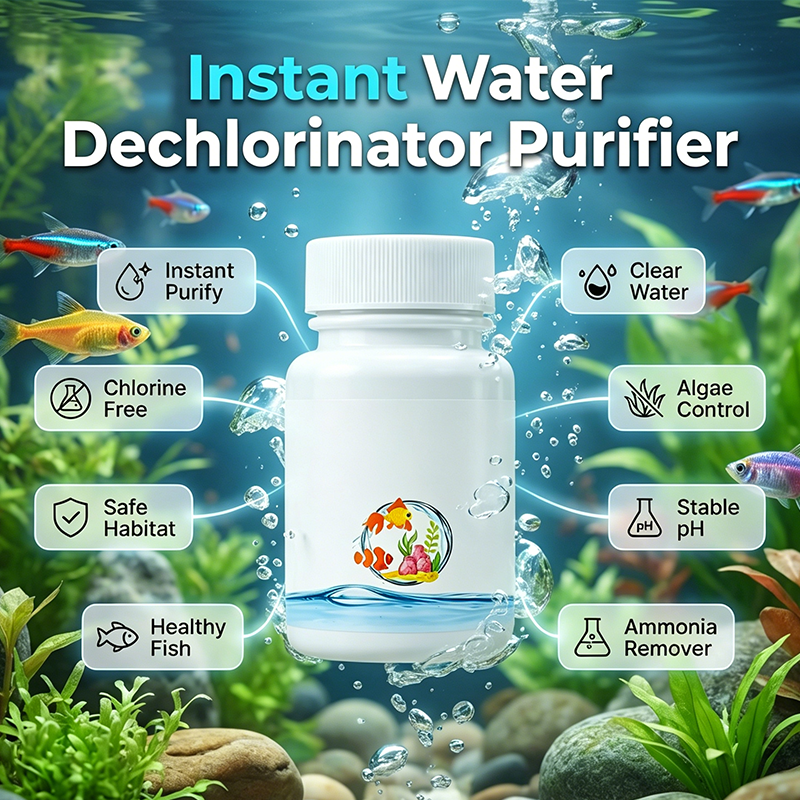 ✨Pastiglie decloranti per acquario🐟Confezione da 50g, rimuovono rapidamente il cloro dall’acqua del serbatoio. Proteggono le branchie dei pesci, riducono lo stress, facili da dosare.
