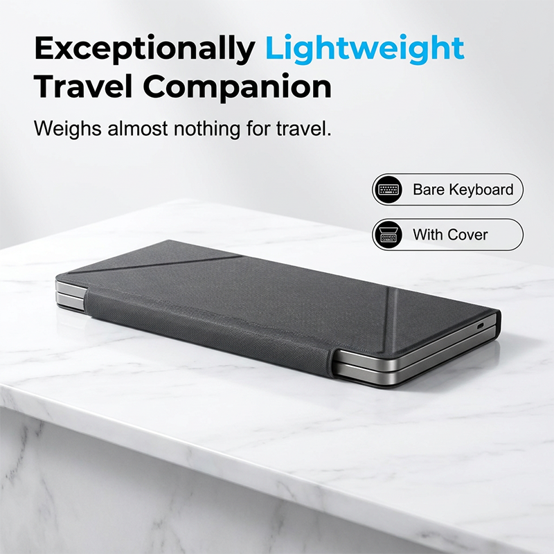 Tastiera Pieghevole Ultra Sottile con Touchpad e Supporto Integrato