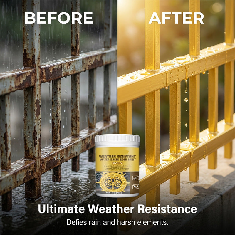 Vernice dorata a base d'acqua resistente alle intemperie
