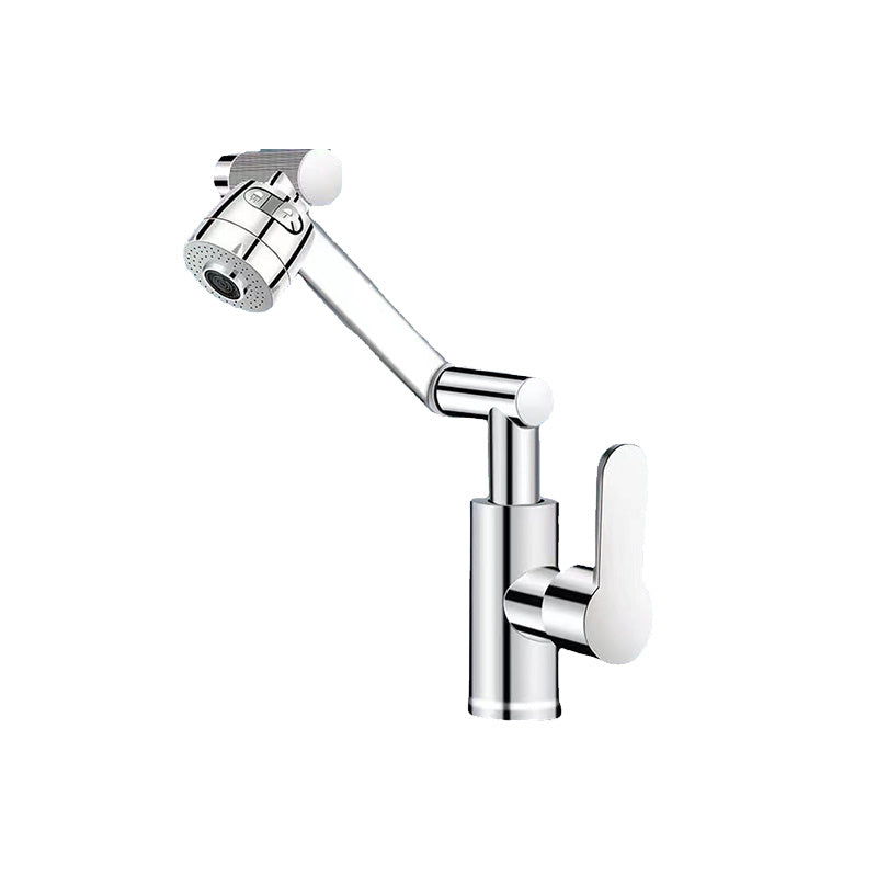 Rubinetto con braccio meccanico girevole a 360°