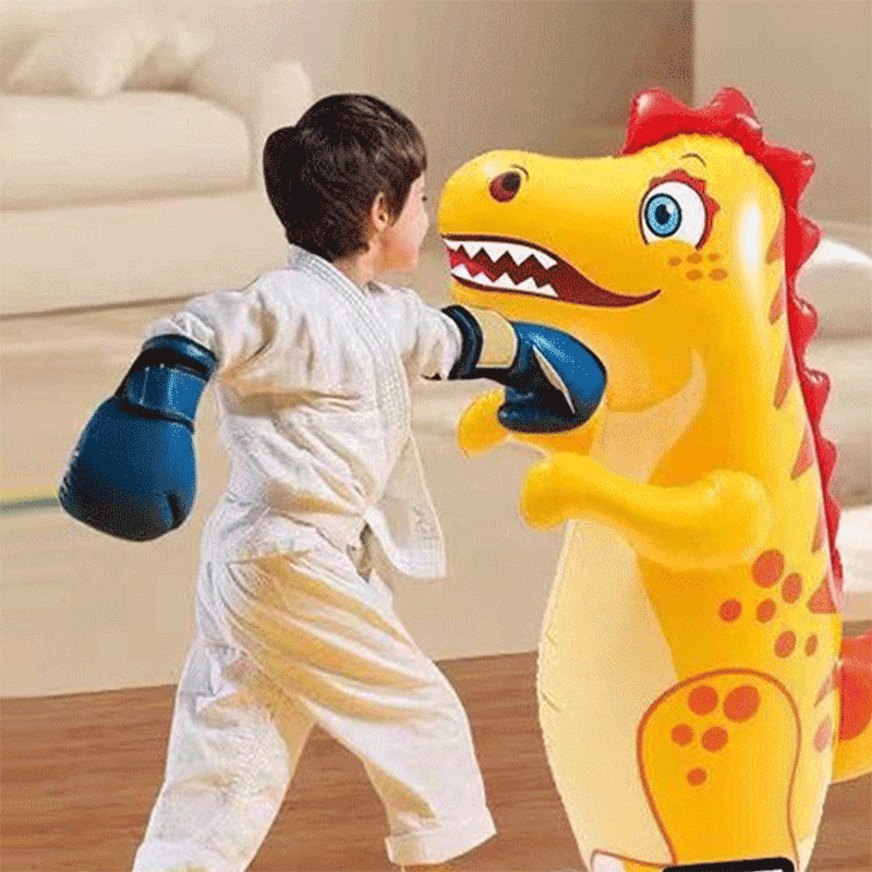 Sacco da Boxe Gonfiabile a Forma di Dinosauro per Bambini