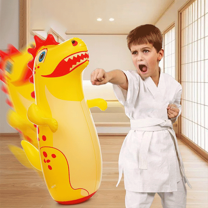 Sacco da Boxe Gonfiabile a Forma di Dinosauro per Bambini