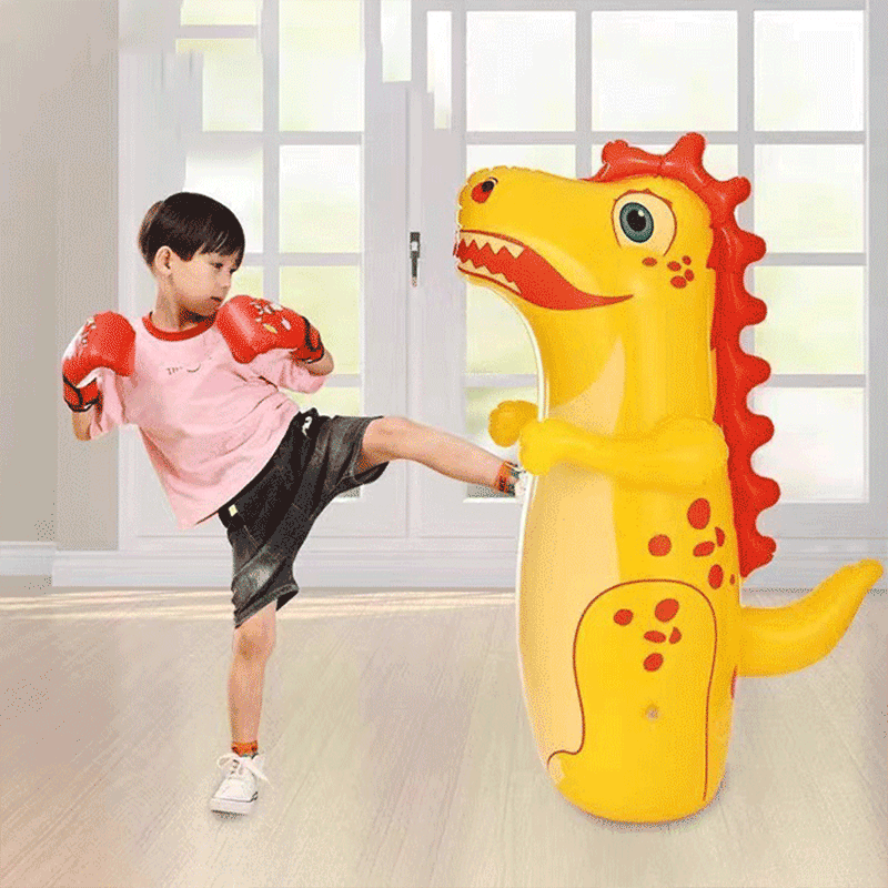 Sacco da Boxe Gonfiabile a Forma di Dinosauro per Bambini
