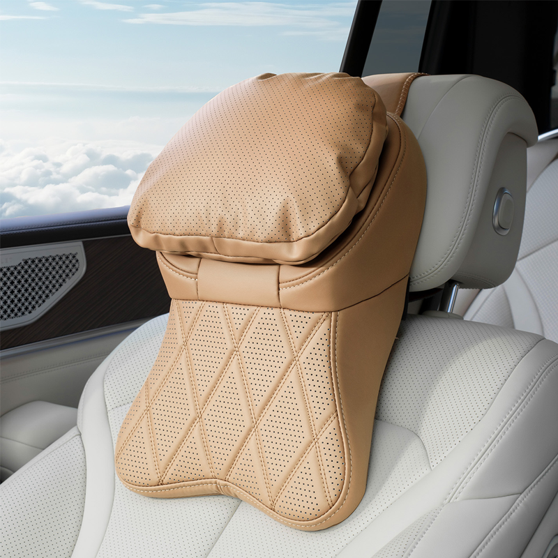 Cuscino poggiatesta per auto in pelle PU di qualità aeronautica