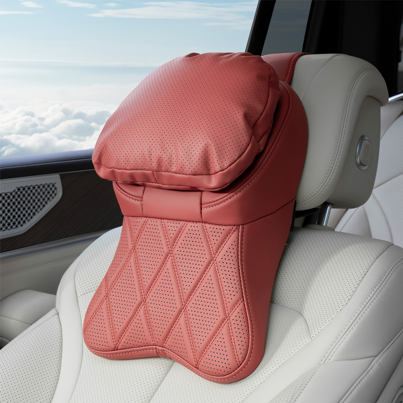 Cuscino poggiatesta per auto in pelle PU di qualità aeronautica