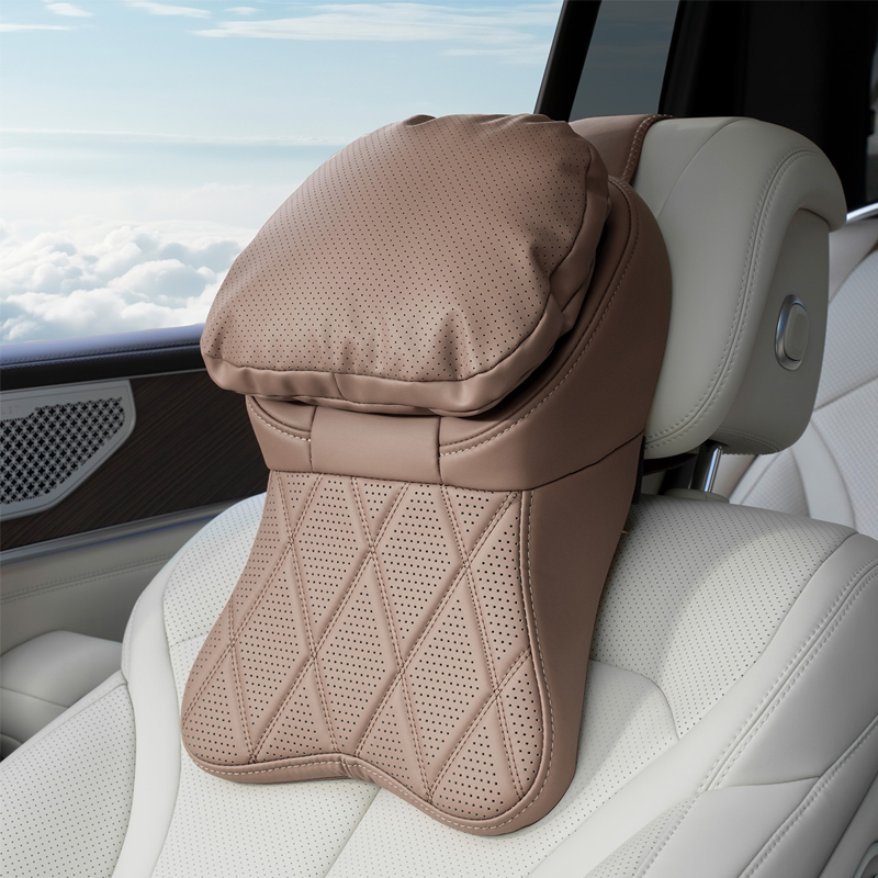 Cuscino poggiatesta per auto in pelle PU di qualità aeronautica
