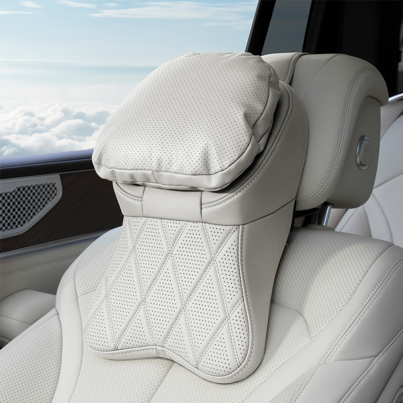 Cuscino poggiatesta per auto in pelle PU di qualità aeronautica