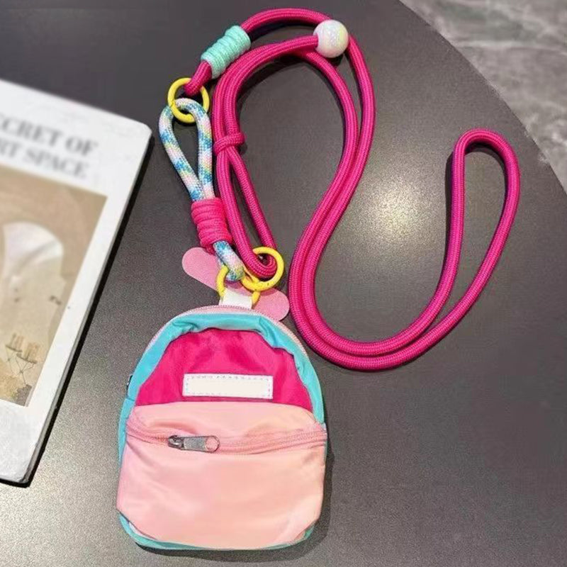 Mini zaino con custodia per cordino