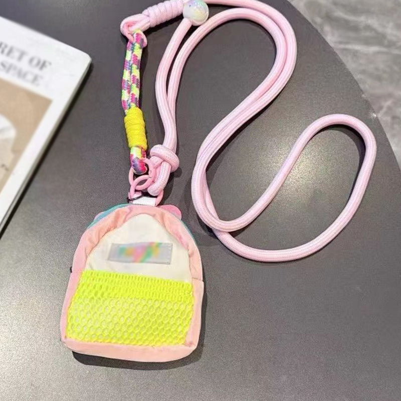 Mini zaino con custodia per cordino