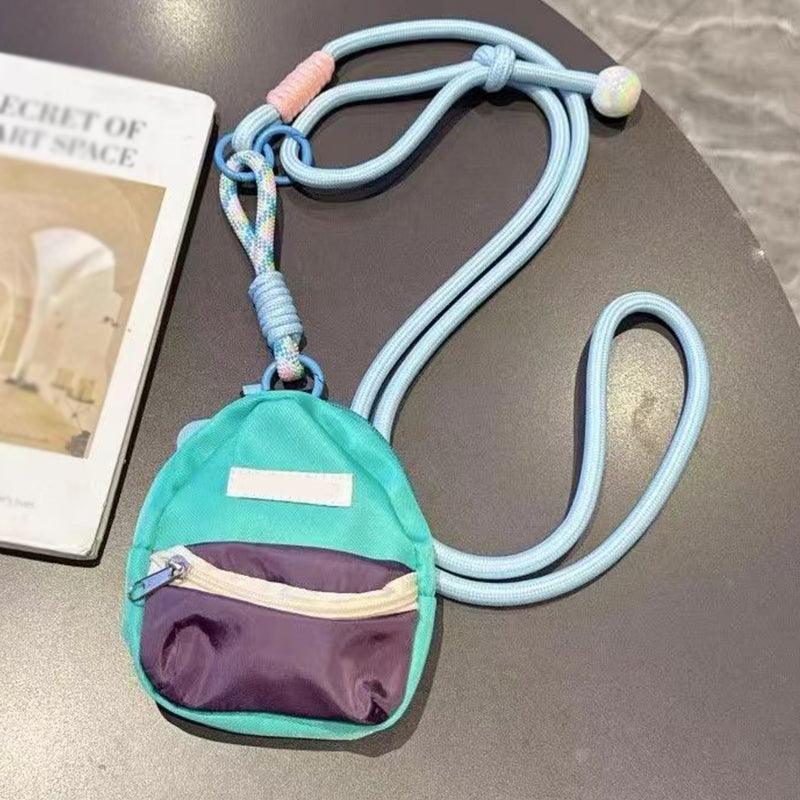 Mini zaino con custodia per cordino