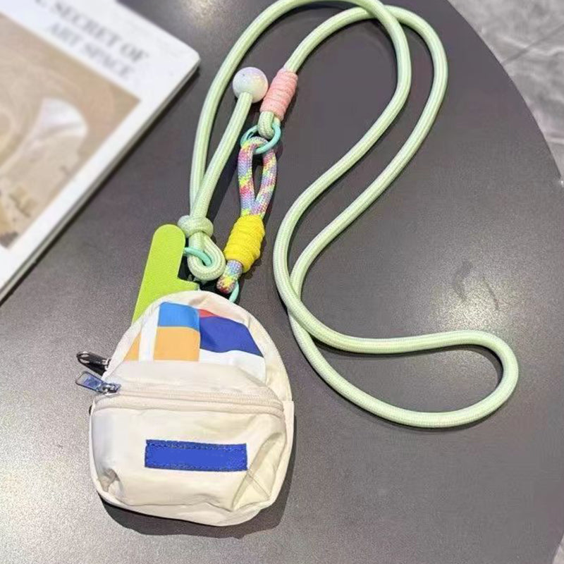 Mini zaino con custodia per cordino