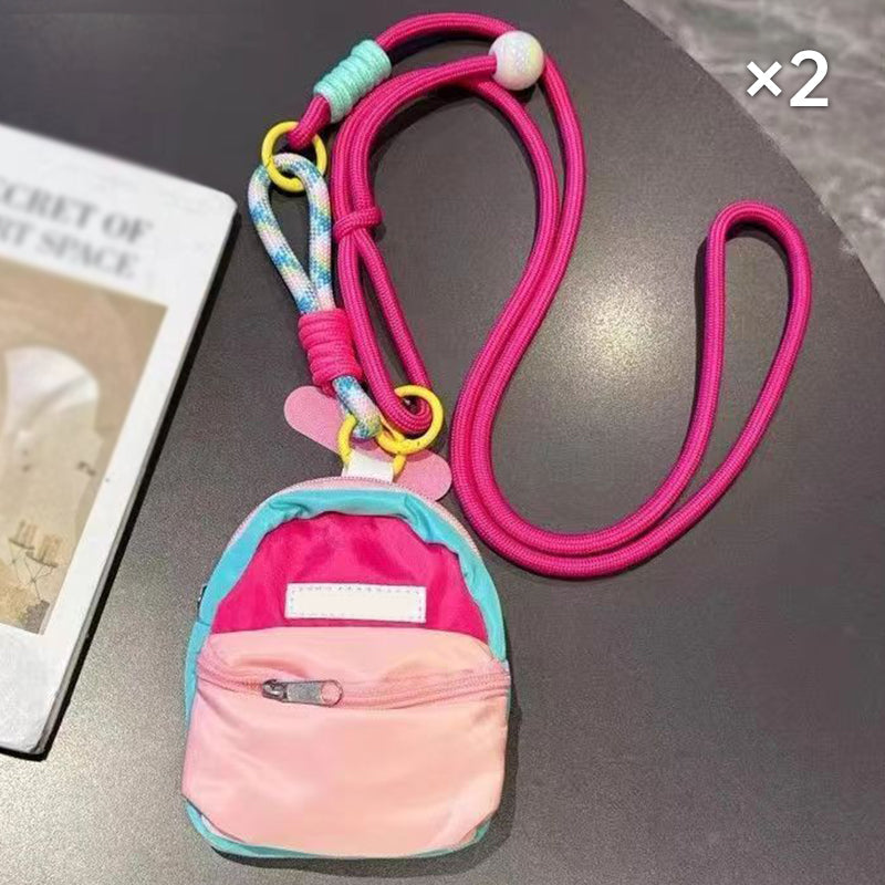 Mini zaino con custodia per cordino