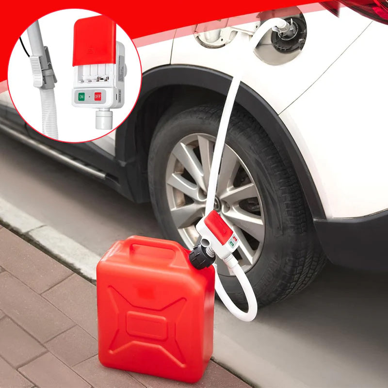 Pompa portatile a batteria per il travaso di carburante con arresto automatico