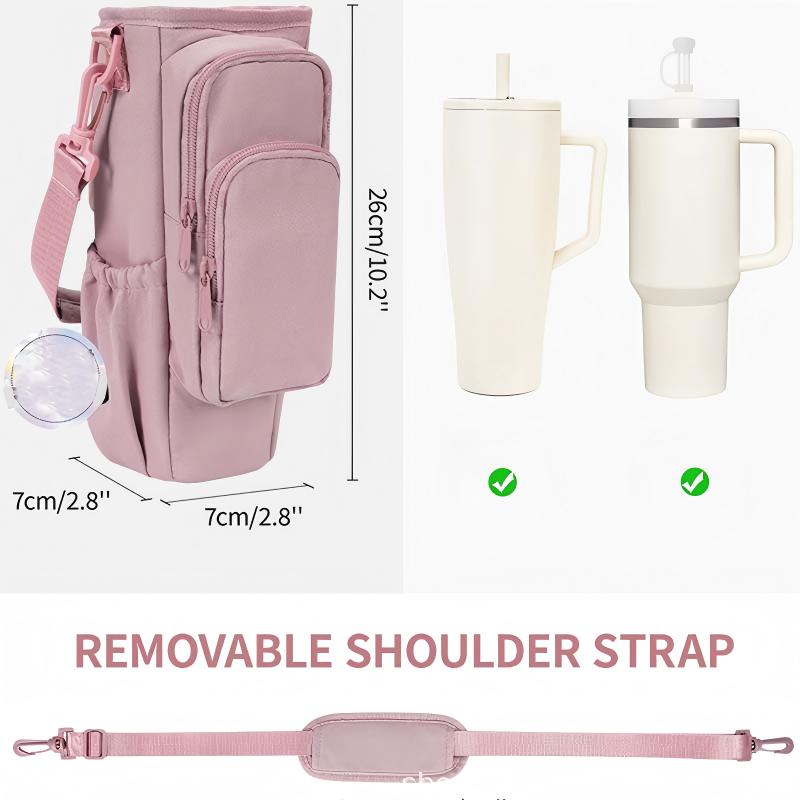 Borsa Porta Borraccia Grande Capacità con Tracolla Regolabile