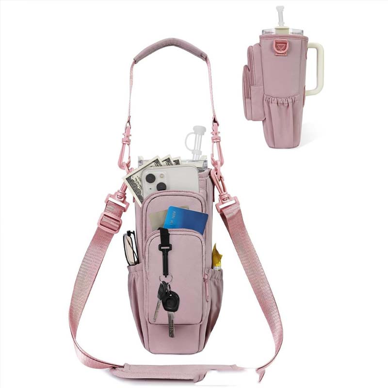 Borsa Porta Borraccia Grande Capacità con Tracolla Regolabile