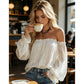 🌸 SCONTO DEL 50% PER UN PERIODO LIMITATO! ✨ Top da donna in pizzo stile bohémien con spalle scoperte – Trasparente, fluido, romantico ☀️