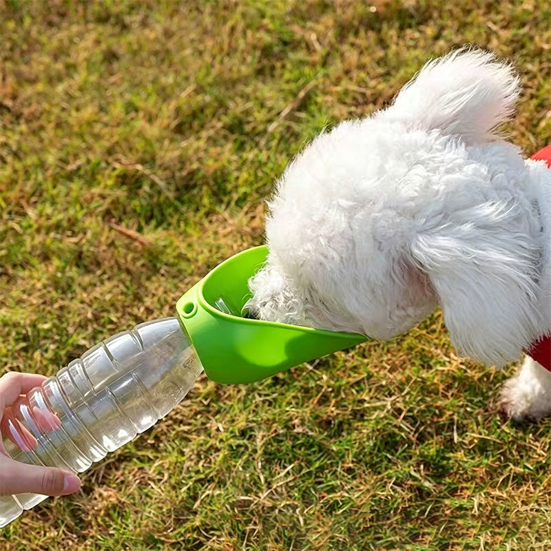 Borraccia Pieghevole in Silicone per Cani con Dispenser d’Acqua