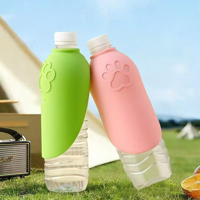 Borraccia Pieghevole in Silicone per Cani con Dispenser d’Acqua