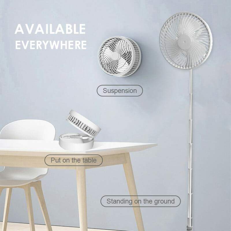Telescopico Pieghevole USB Ricarica Ventilatore
