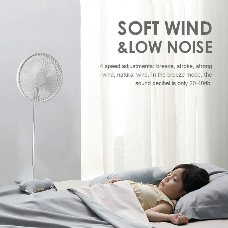 Telescopico Pieghevole USB Ricarica Ventilatore