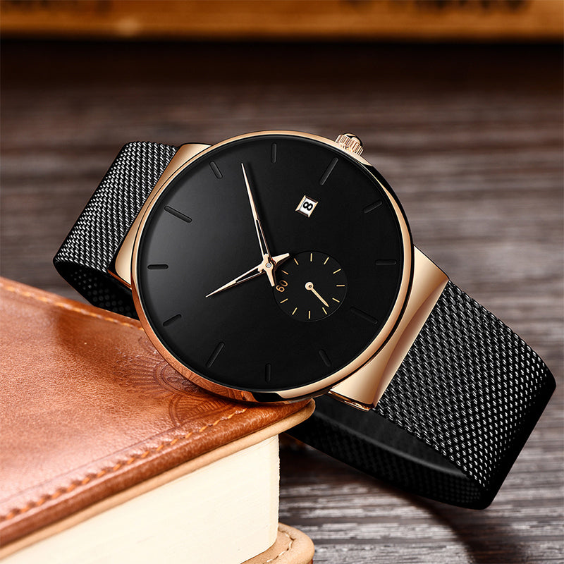 Orologio da uomo minimalista impermeabile al quarzo