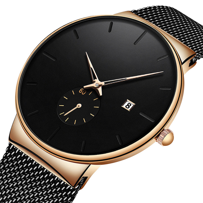 Orologio da uomo minimalista impermeabile al quarzo