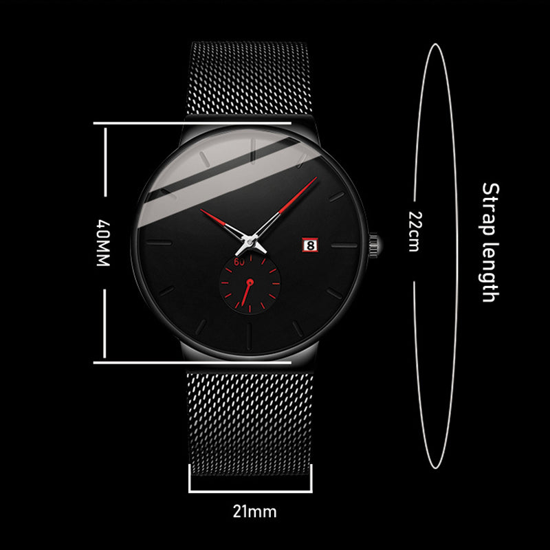 Orologio da uomo minimalista impermeabile al quarzo