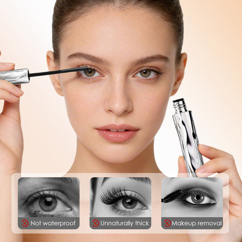 Mascara Waterproof con Scovolino a Spirale per una Curvatura a Lunga Durata