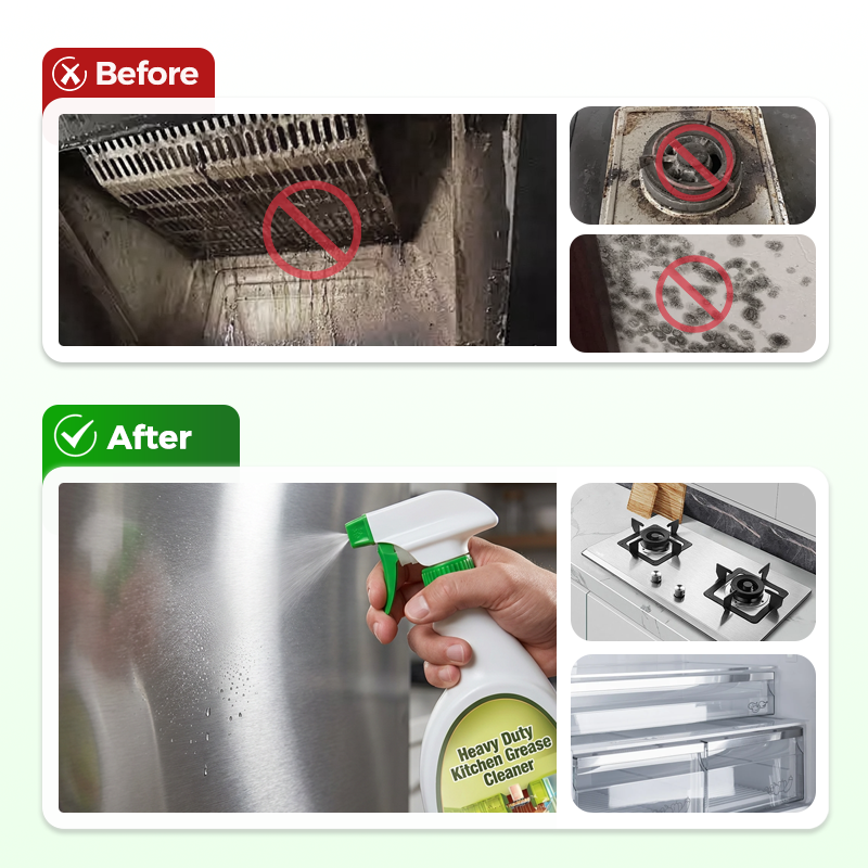 Sgrassatore Spray Schiuma Attiva per Cucina - Rimuove Grasso Bruciato e Incrostato