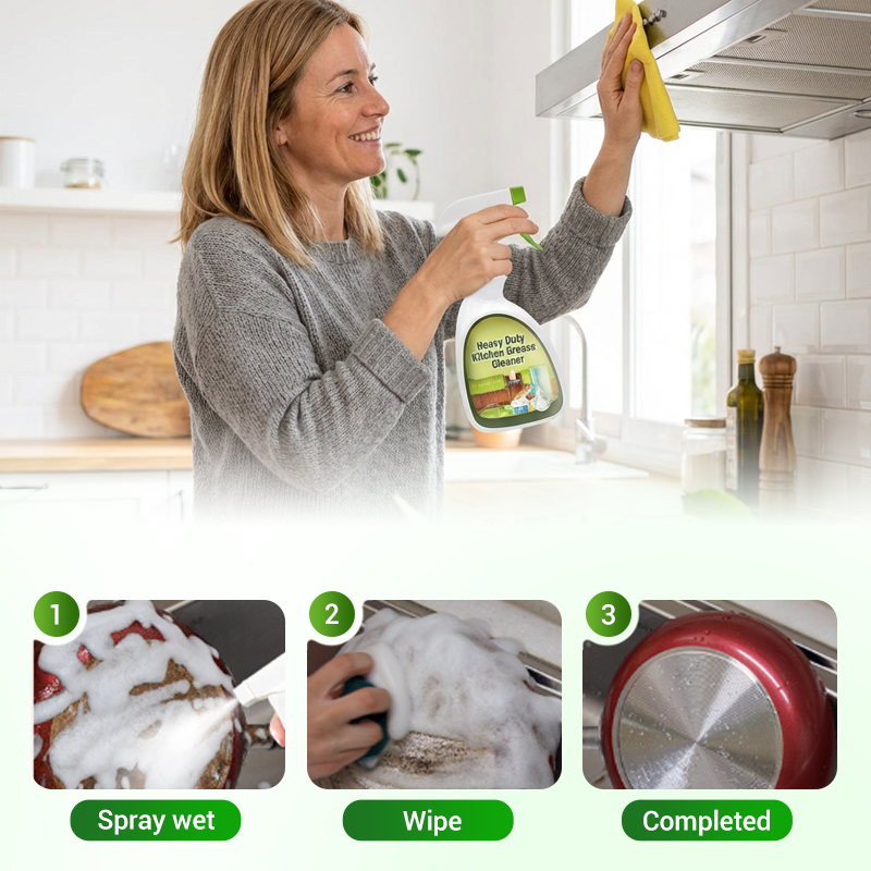 Sgrassatore Spray Schiuma Attiva per Cucina - Rimuove Grasso Bruciato e Incrostato