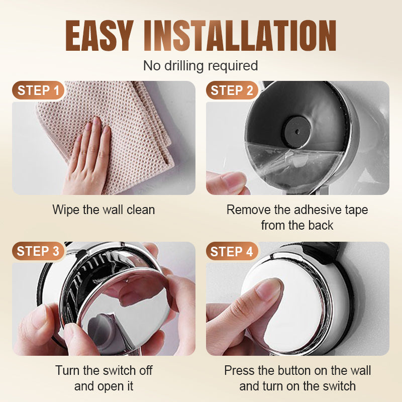 No-Drill Suction Shower Head Holder