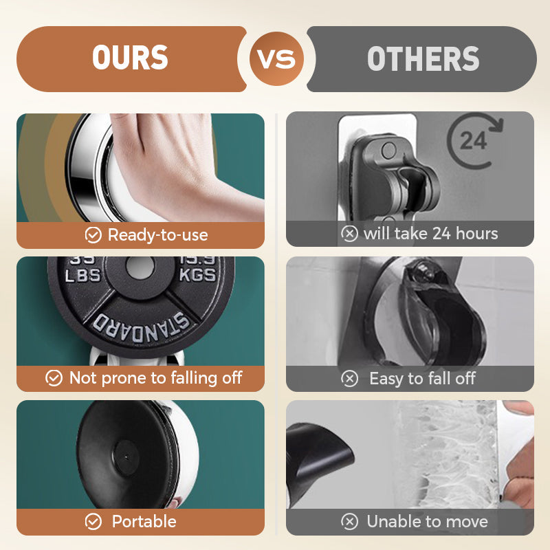 No-Drill Suction Shower Head Holder