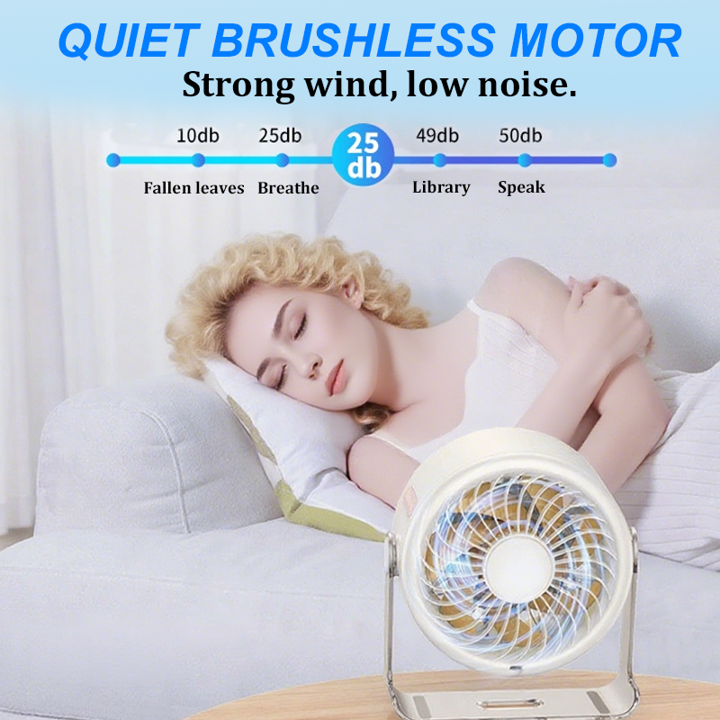 🏆Ventilatore da tavolo 2026 – Ricaricabile tramite USB con display LED 📊 | 100 velocità, inclinazione di 120° e oscillazione completa ↔️, ideale per il campeggio 🏕️ | Autonomia della batteria fino a 24 ore ⚡