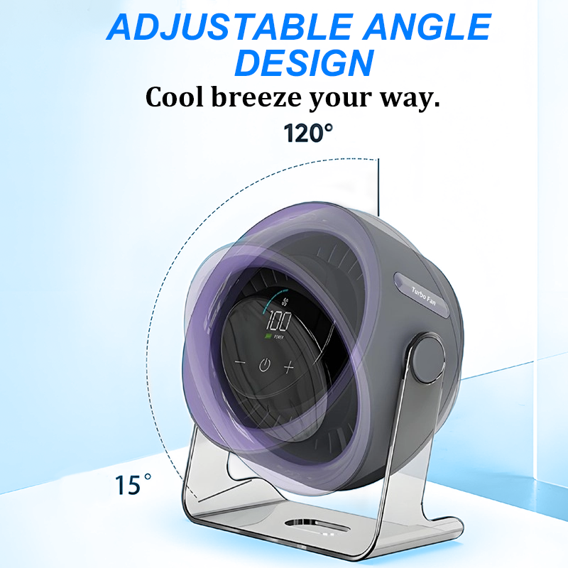 🏆Ventilatore da tavolo 2026 – Ricaricabile tramite USB con display LED 📊 | 100 velocità, inclinazione di 120° e oscillazione completa ↔️, ideale per il campeggio 🏕️ | Autonomia della batteria fino a 24 ore ⚡