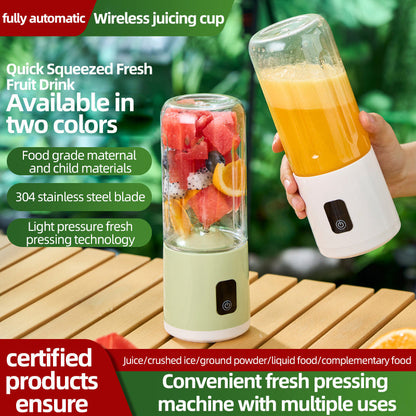 Frullatore Portatile Senza Fili con 12 Lame - Ricaricabile USB per Smoothie