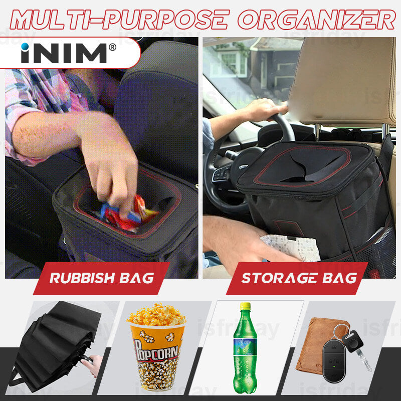 Contenitore Multiuso per Auto con Funzione Porta Rifiuti