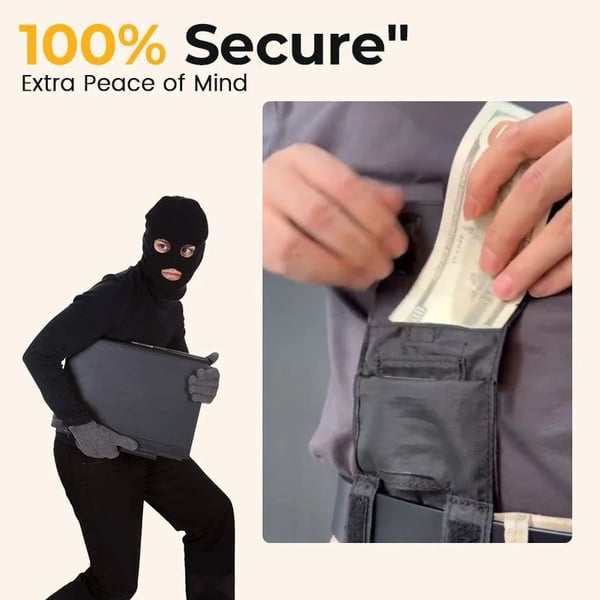 💳 SCONTO DEL 50% IN QUESTO MOMENTO!🛡️ Portafoglio a cintura sottile – Nessun ingombro e trasporto discreto – Perfetto per i viaggi e l'uso quotidiano ✈️