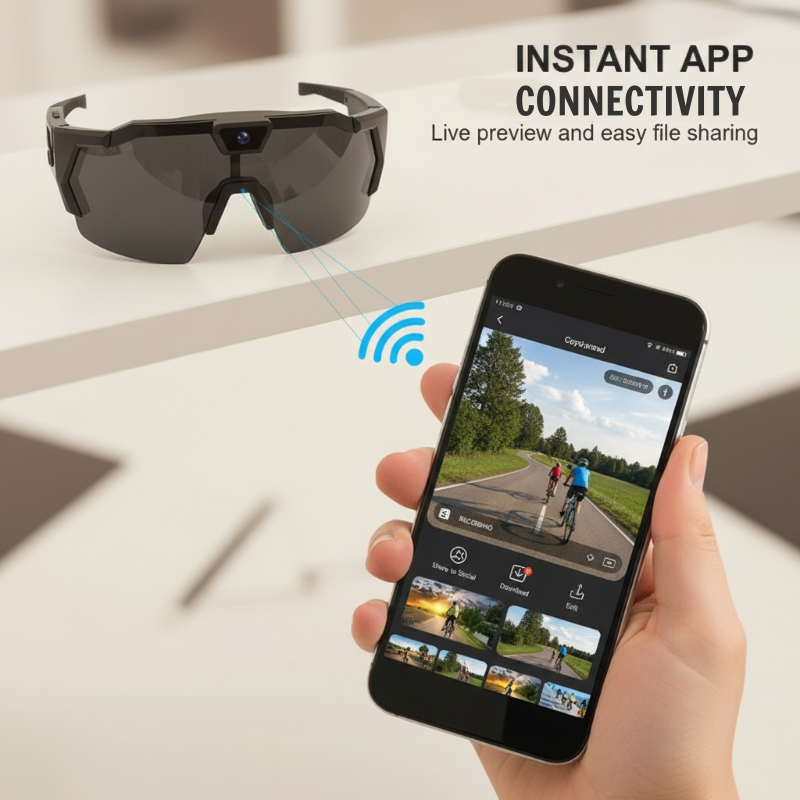 Set di occhiali con videocamera per ciclismo e outdoor