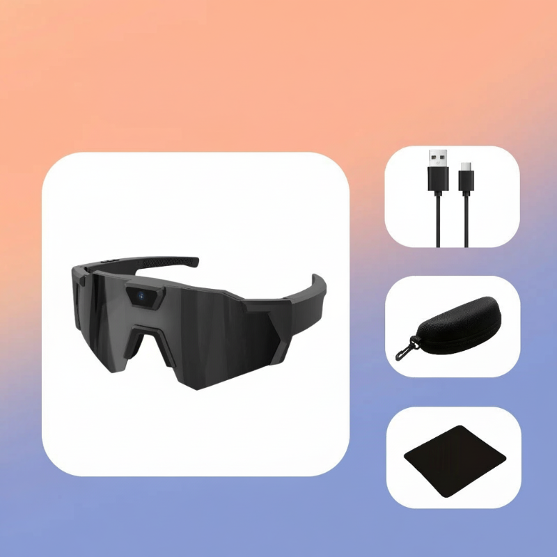 Set di occhiali con videocamera per ciclismo e outdoor