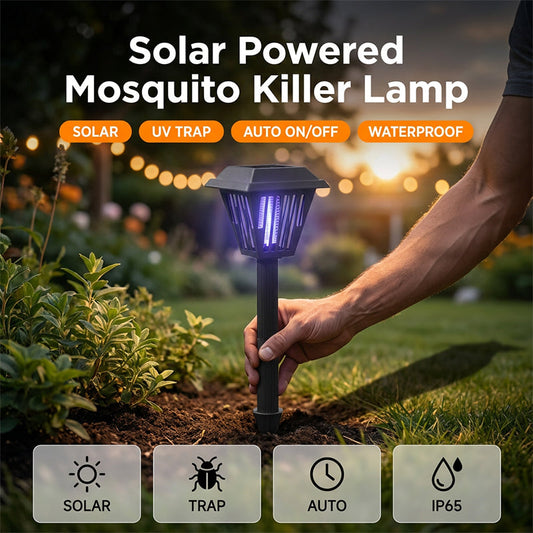 💡🦋 Sconto del 50% per un periodo limitato! 🔥Lampada antizanzare solare decorativa – Luce LED bianca calda, non necessita di cablaggi o batterie – Allontana le zanzare e crea un'atmosfera piacevole sul tuo patio 🌙🏵️